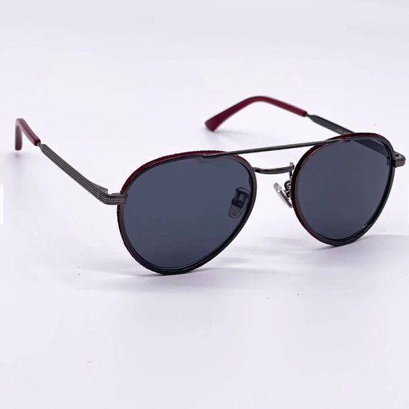🔥 NEW JIMMY CHOO BURGUNDY METAL UNISEX SUNGLASSES - Picture 7 of 10